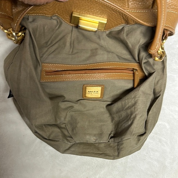 Maxx New York Tan Hobo Shoulder Bag with Gold Hardware - Picture 8 of 14
